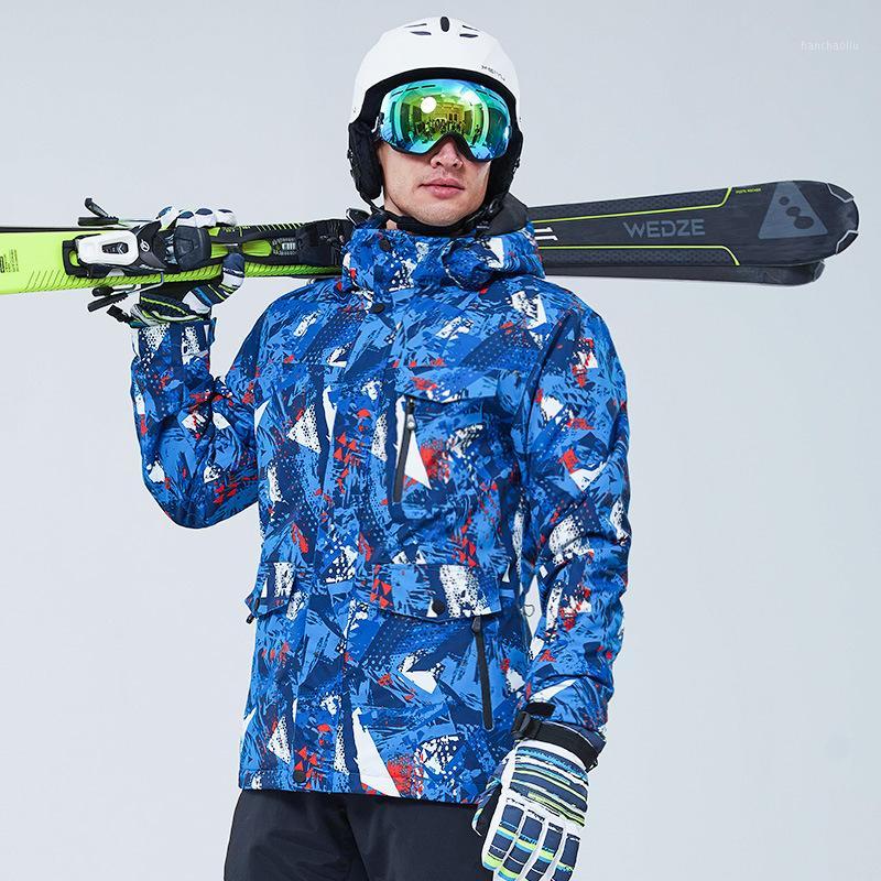 

30 Degrees Winter Ski Jacket Men's Waterproof Windproof Thicken Warm Sport Snow Coat Men Snowboard Skiing Jacket GCC0541, Hx71