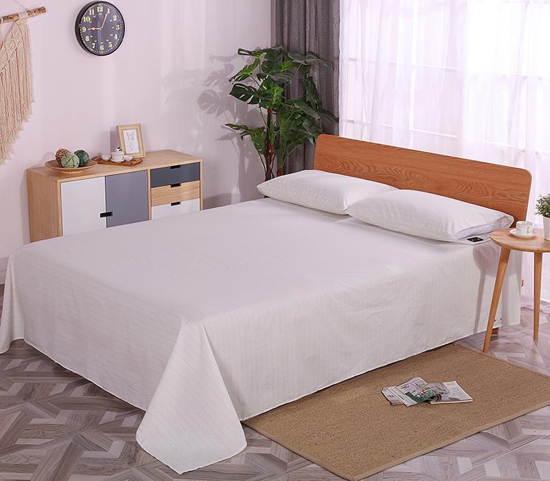 

Grounded earth Flat Sheet with 2 case Silver Conductive Fabric For Bed nature health Bacteriostatic, Twin 167x260cm