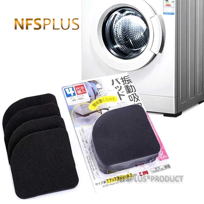

4 Pack Washing Machine Anti Vibration Pads EVA Non Slip Absorption Fridge Furniture Chair Table Legs Protect Mats, Polybag packed