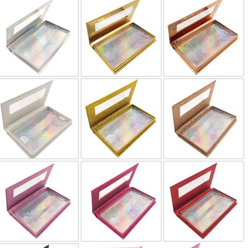 

NEW 1set Wholesale Square False Eyelash Packaging Box Fake 3d Mink eyelashes Boxes Faux Cils lash strip Case Empty