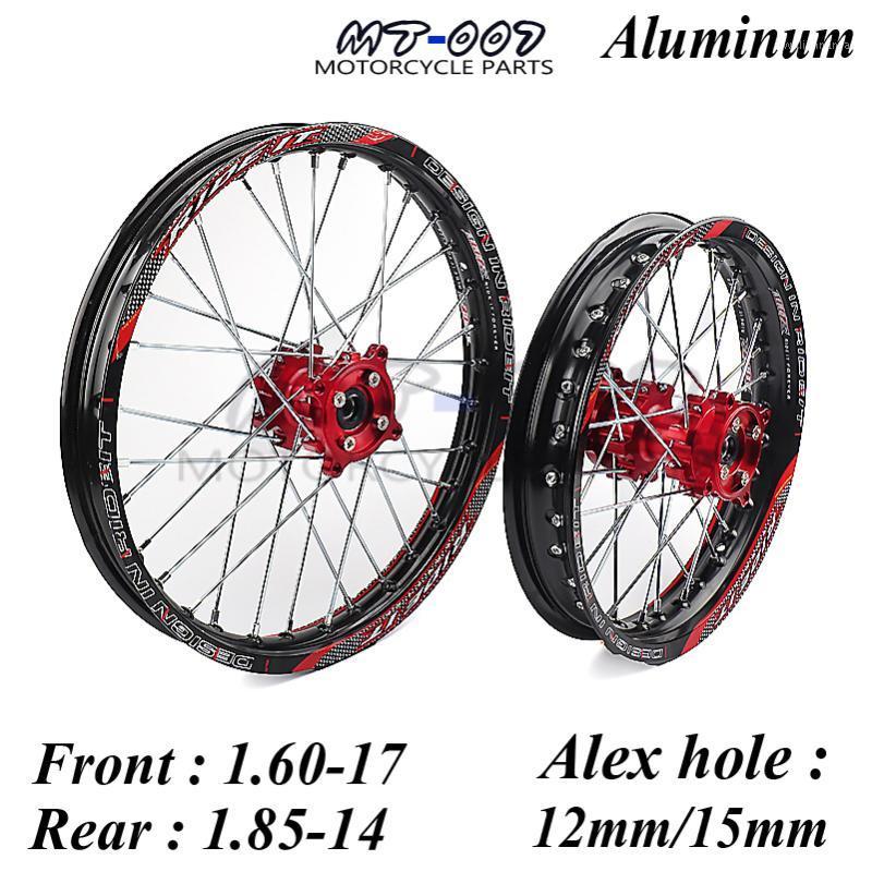

Front 1.60-17 Rear 1.85-14 inch Alloy Wheel Rim with CNC Hub For KAYO HR-160cc TY150CC Dirt Pit bike 14/17 inch motorcycle wheel1