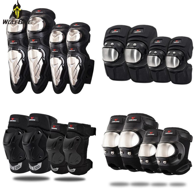 

WOLFBIKE Knee Protective Pads Ski Skateboard Support Volleyball Hockey Roller Off-Road Bike Sports Body Guard MTB Knee Protector, Ml309-hz