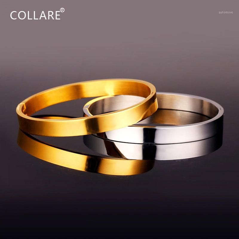 

Collare Simple Bangles For Women Gift Wholesale 316L Stainless Steel Men Jewelry Gold Color Bracelets & Bangles H0361