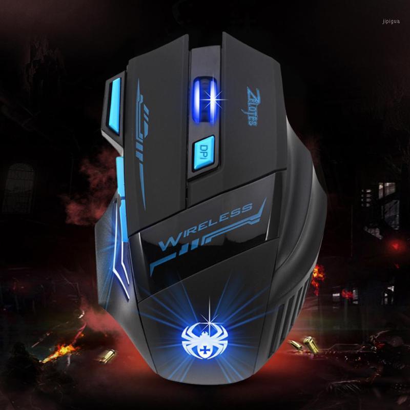 

ZELOTES F14 2.4GHz Wireless USB Optical Mouse 2400DPI 7 Buttons Mice LED Adjustable Ergonomic Gaming Mouse for PC Computer1