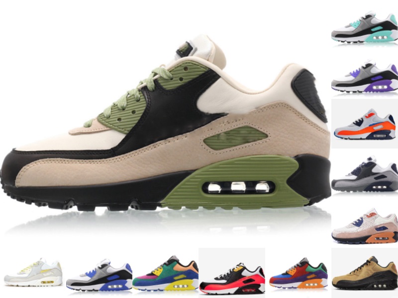 

high quality 2021 new Men Sneakers Shoes Classic 90 Men Running Shoes Sports Trainer Cushion 90 Surface Breathable Sports Shoes 40-46