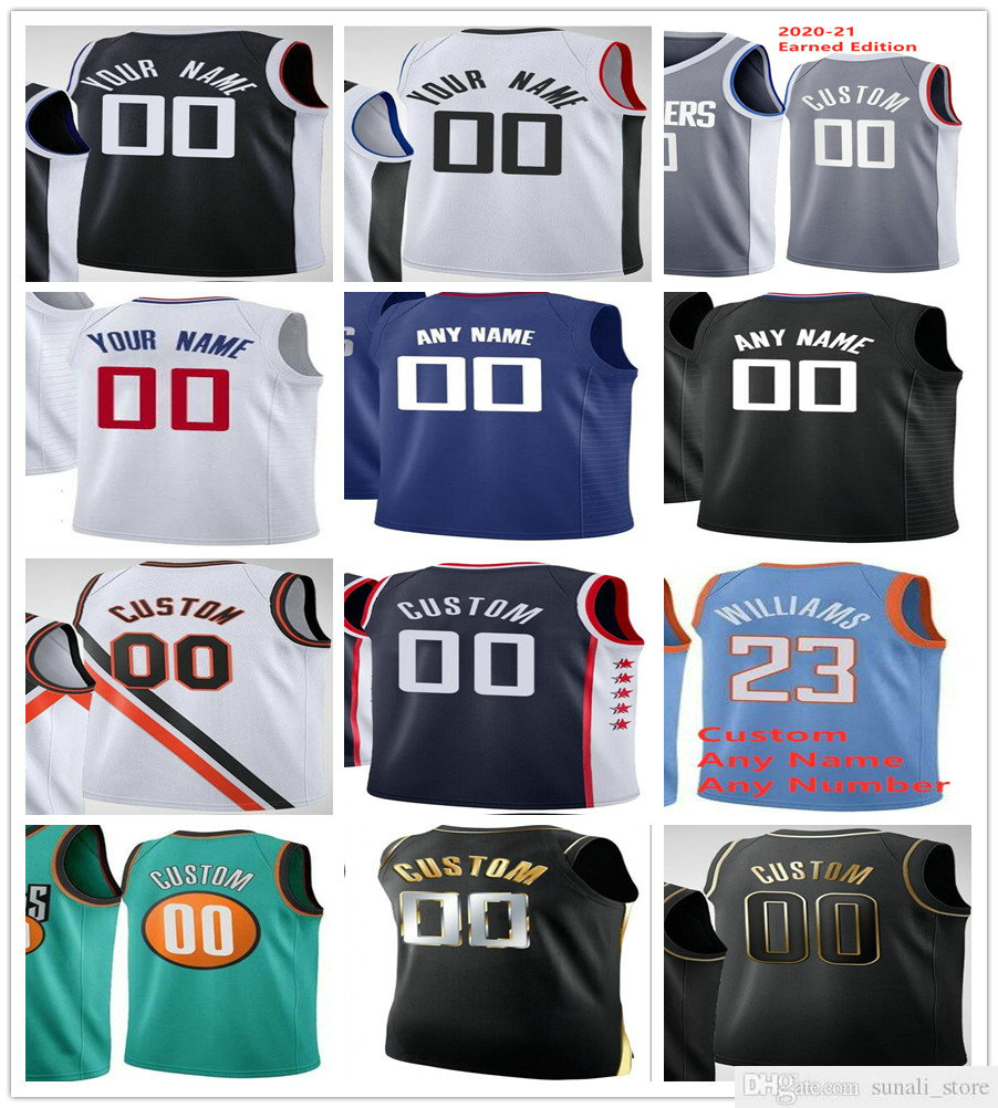 

Printed Marcus Morris Basketball Jersey Patrick Beverley Serge Ibaka Reggie Jackson Ivica Zubac DeMarcus Cousins Luke Kennard Jay Scrubb Nicolas Batum Rajon Rondo, Women or kids