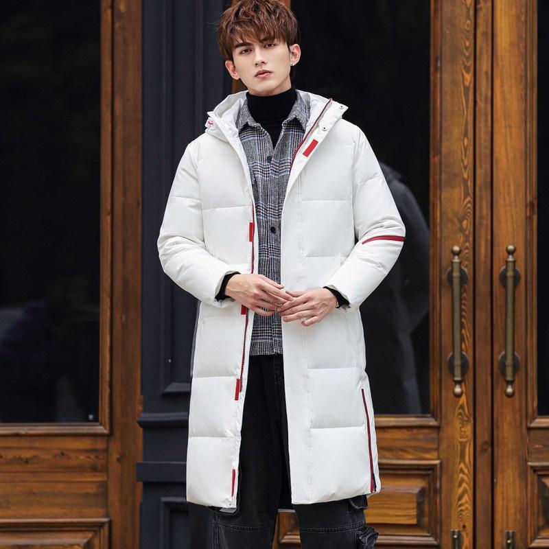 

Winter new down jacket men' medium length thickened warm men' coat hooded slim down jacket fashion, See chart