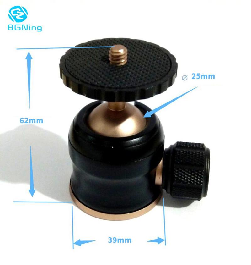 

BGNing 25mm Mini Tripod Ball Head 360 Degree Swivel Ballheads Video Stand for DSLR SLR Panoramic Camera Accessories Support 3kg