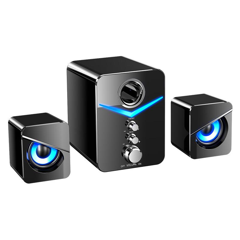 

High Quality Stereo Subwoofer Bluetooth Speaker Portable Multimedia LED Lamp 3.5mm Jack Speakers For PC Computer Smart Phone