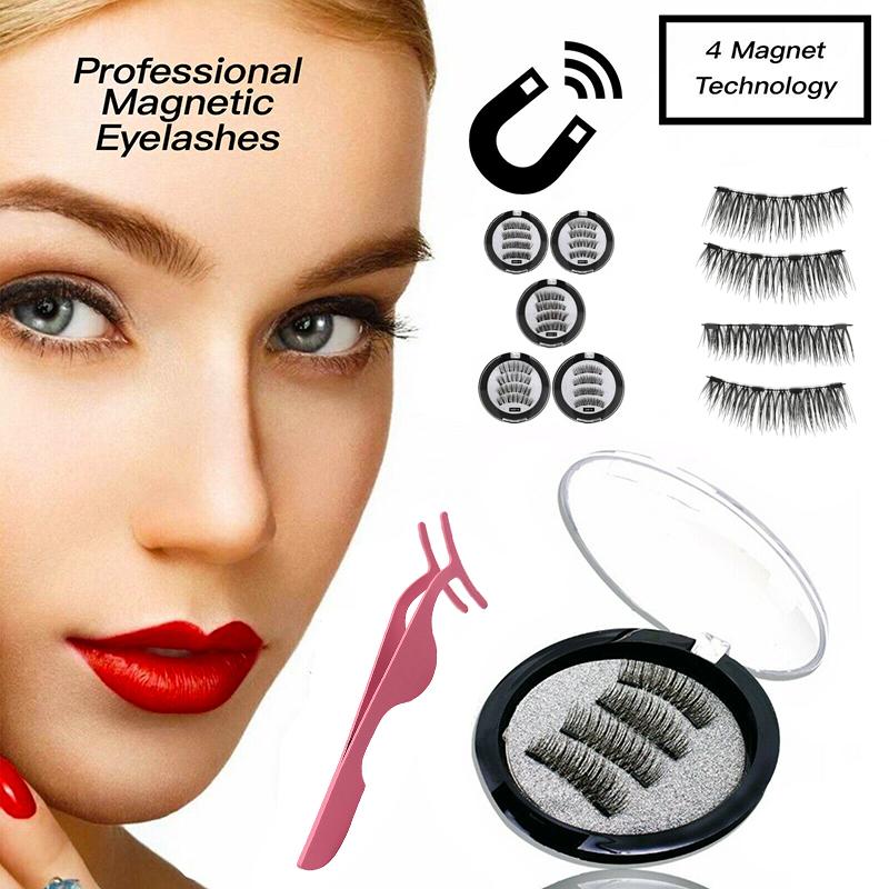 

Magnetic Eyelashes Natural 3D Mink Long Makeup False Eyes Lashes / Curler Clip Eyelash Tools Eye Make Up Cosmetics TSLM1