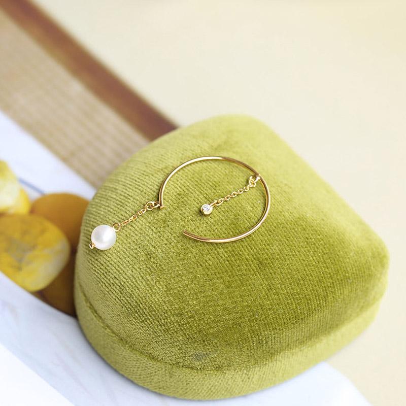 

MoBuy Freshwater Pearl 925 Silver Earring For Women Pearl Tassel 14K Gold Plated Fine Jewelry Japanese Style Ear Ring MBEI137