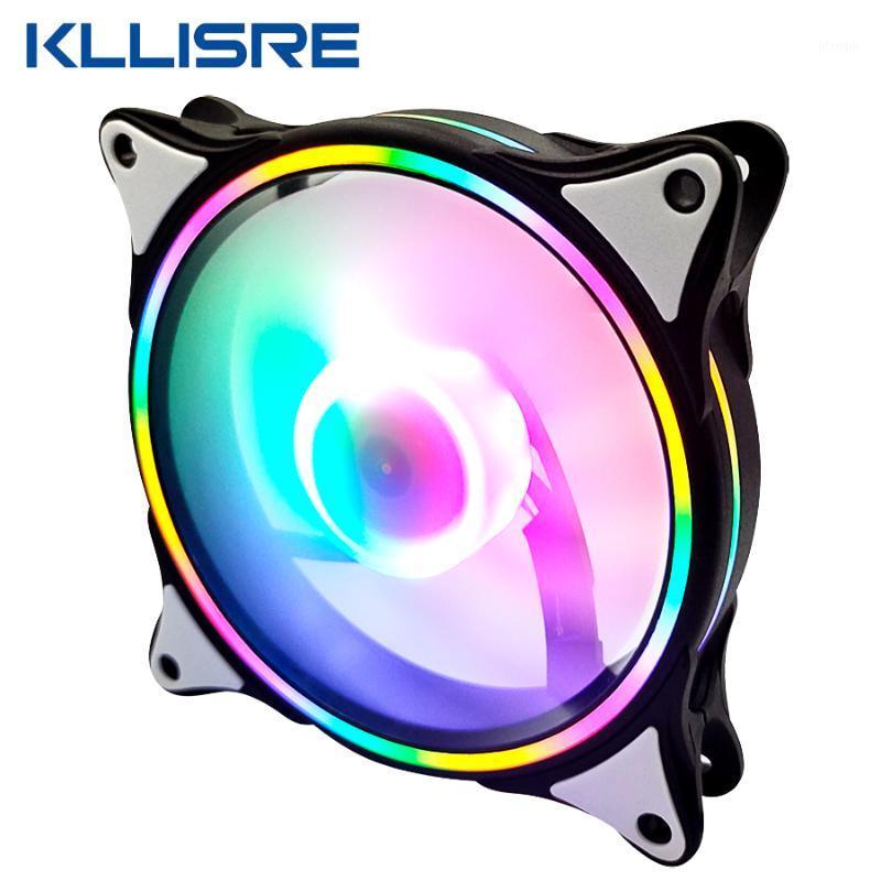 

Kllisre LED Case Fan 120mm Fans Silent Sleeve Bearing 4pin Desktop PC Fan Computer Cooling Cooler CPU Coolers Radiators1