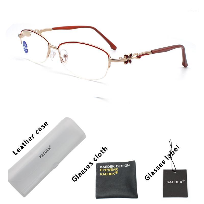 

Sunglasses KAEDEK Metal Frame Glass Lenses Female Male Anti-fatigue Reading Glasses Women Men Unisex Eyewear Magnifying Spectacles1