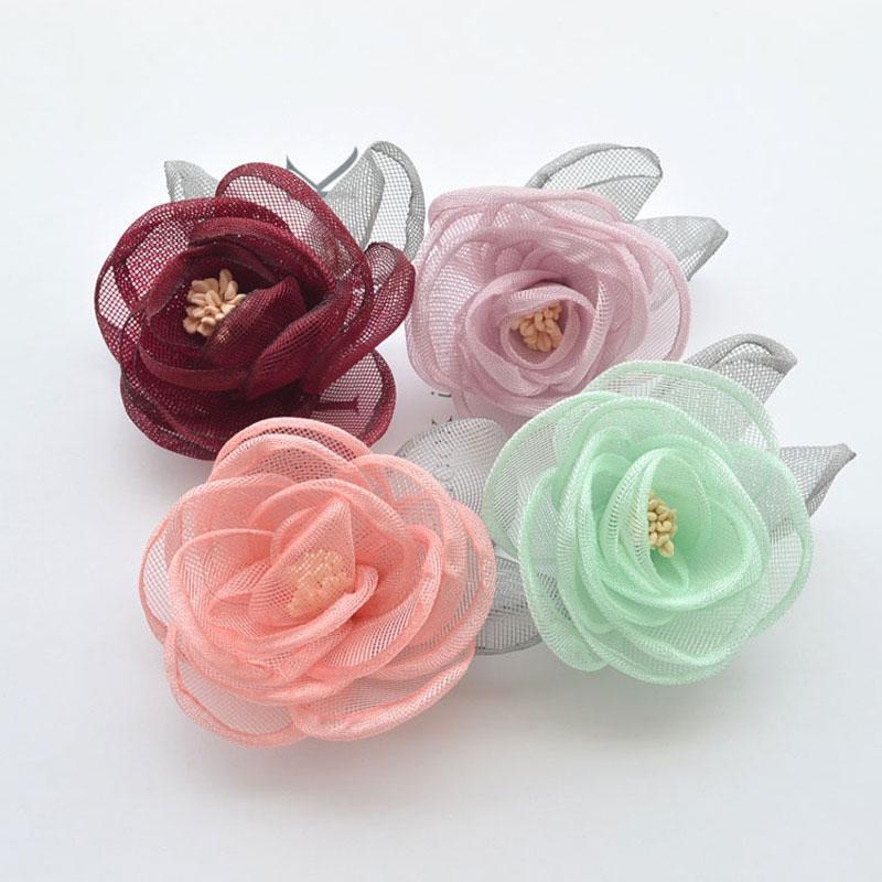 

Savica 3pcs Roses Artificial Flowers Head For Wedding Headdress Home Decor DIY Scrapbooking Crafts Flores Accessories LX7921, Light green