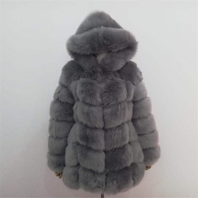 

Long Hooded Faux Fur Coat Winter Thick Jacket 2020 New Female Patchwork Fake Fur Outwear For Ladies Women Faux Coat, Beige