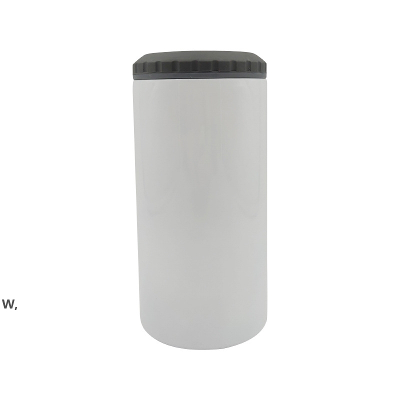

sublimation 16oz 4 in 1 tumbler blank can cooler white Stainless Steel straight tumbler by sea BHB14464