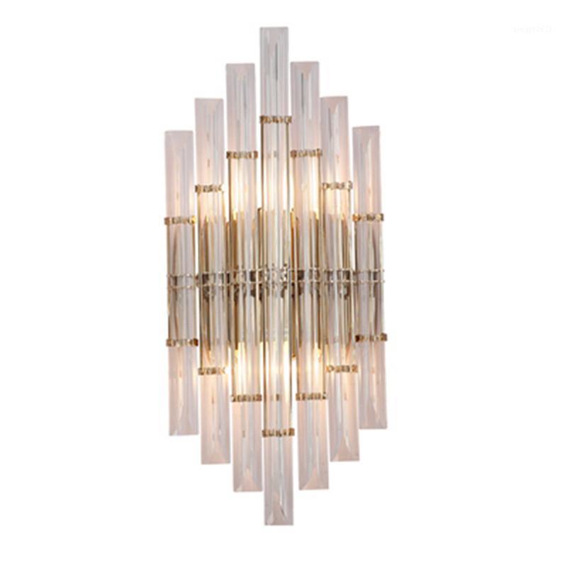 

Modern Lustre Crystal Led Wall Lamp Gold Metal Bedroom Led Wall Lights Fixtures Living Room Light Corridor Sconce1