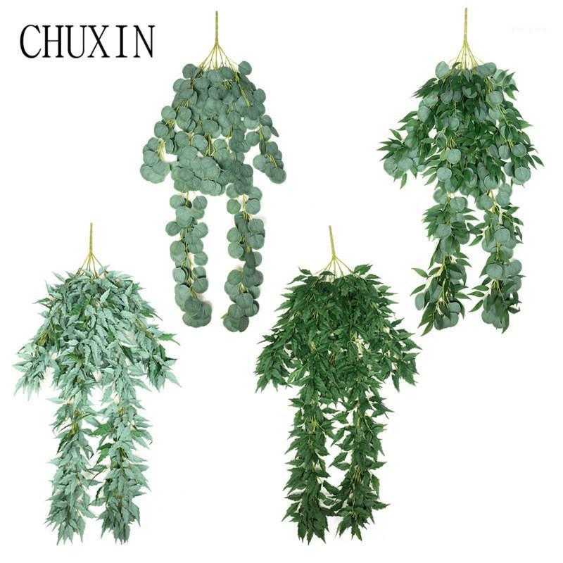 

Simulation flower green Hanging eucalyptus Willow leaves rattan home Ceiling decoration wedding Arrange plants wall materials1, A 113cm