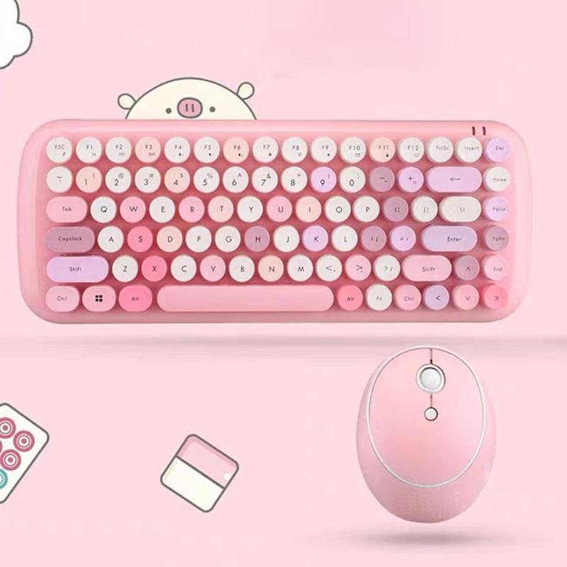 

Cute Mini Portable Wear-resistant 2.4G Wireless Keyboard Mouse Set for Computers