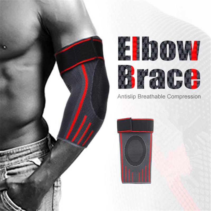 

1PC Durable Elbow Protector Support Muscle Joint Sports Moderate Compression Support Sleeve Comfortable Breathable Sports Safety, As pic