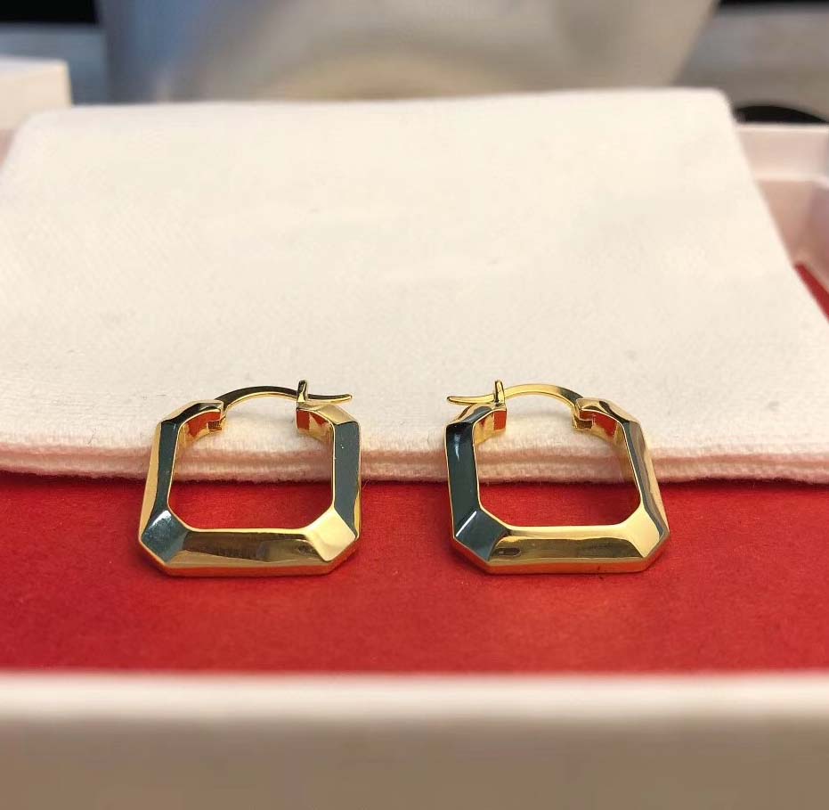 

2021 Top quality square shape hook drop earring for women engagement jewelry gift free shipping PS8690