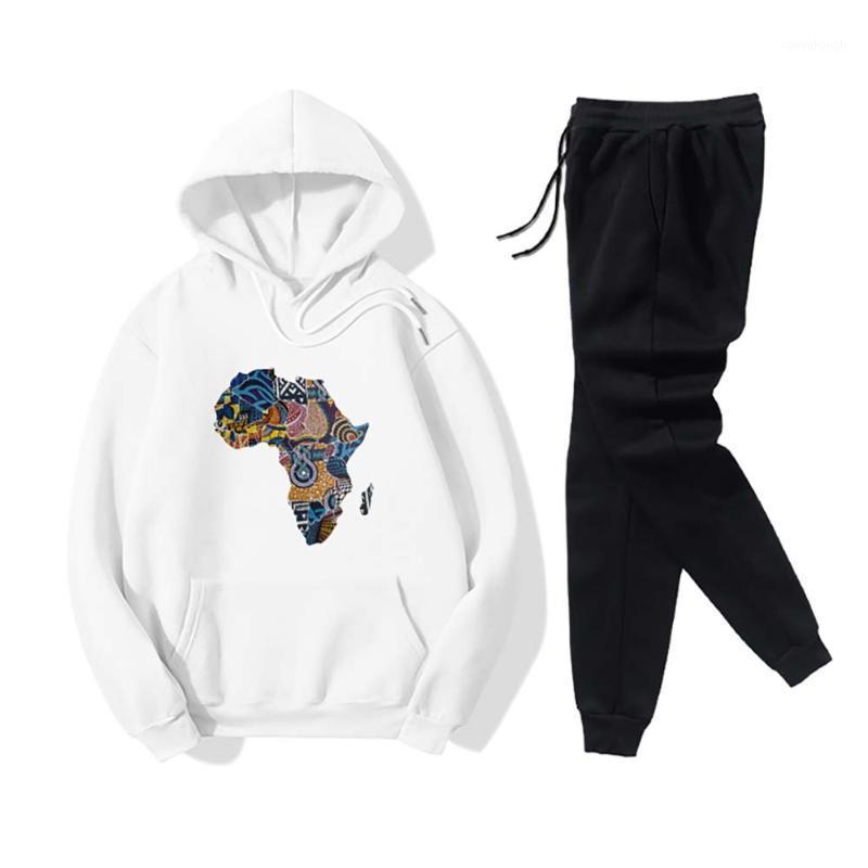 

Women Autumn Spring Printed Running Suit Hooded Sweatshirt and Sport Trousers 2pcs Set Loose Casual Ladies Outdoor Gym Clothing1, Black