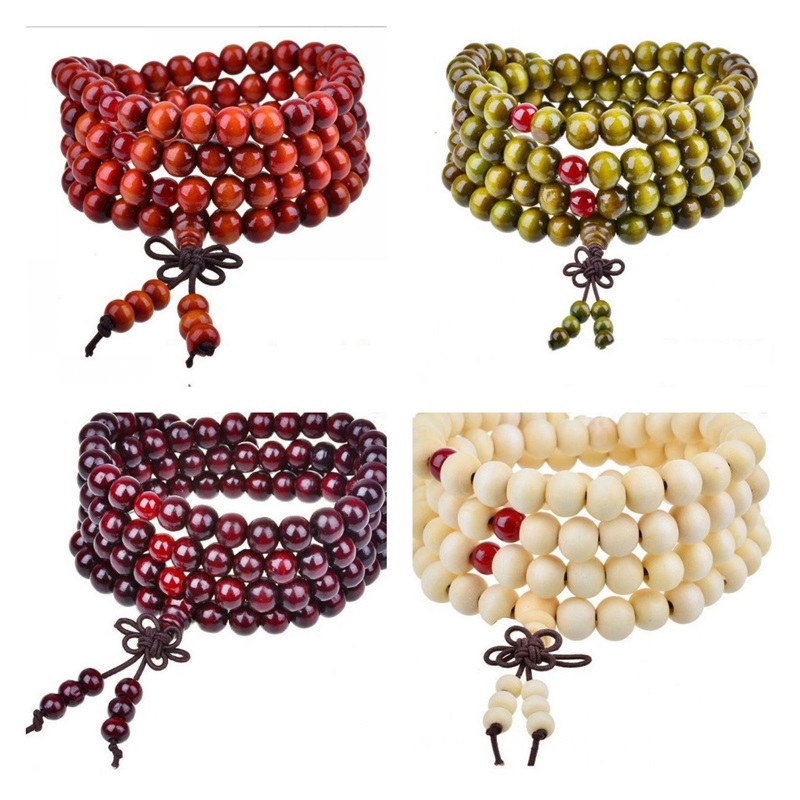 

Sandalwood Beads Bracelet Woodiness Buddhist Buddha Prayer Chain Jewelry Four Layers Bracelets Women Men Gift 0 85bn G2B