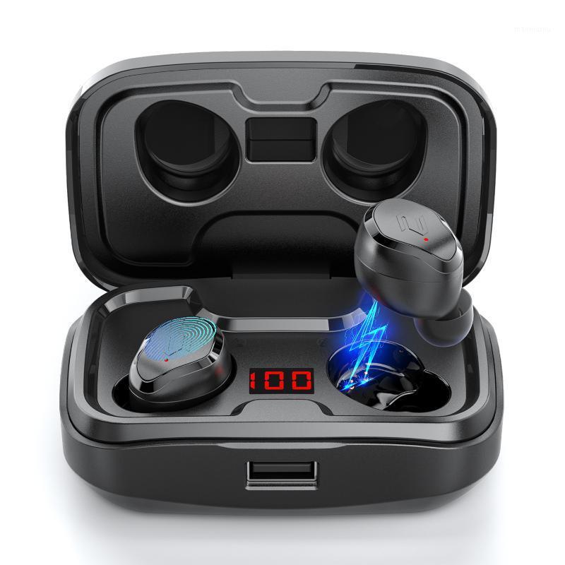 

TWS Wireless Bluetooth 5.0 Earphones Type-c Charging Box HD Stereo Headphone Sports Waterproof Earbuds Headsets With Microphone1, Black