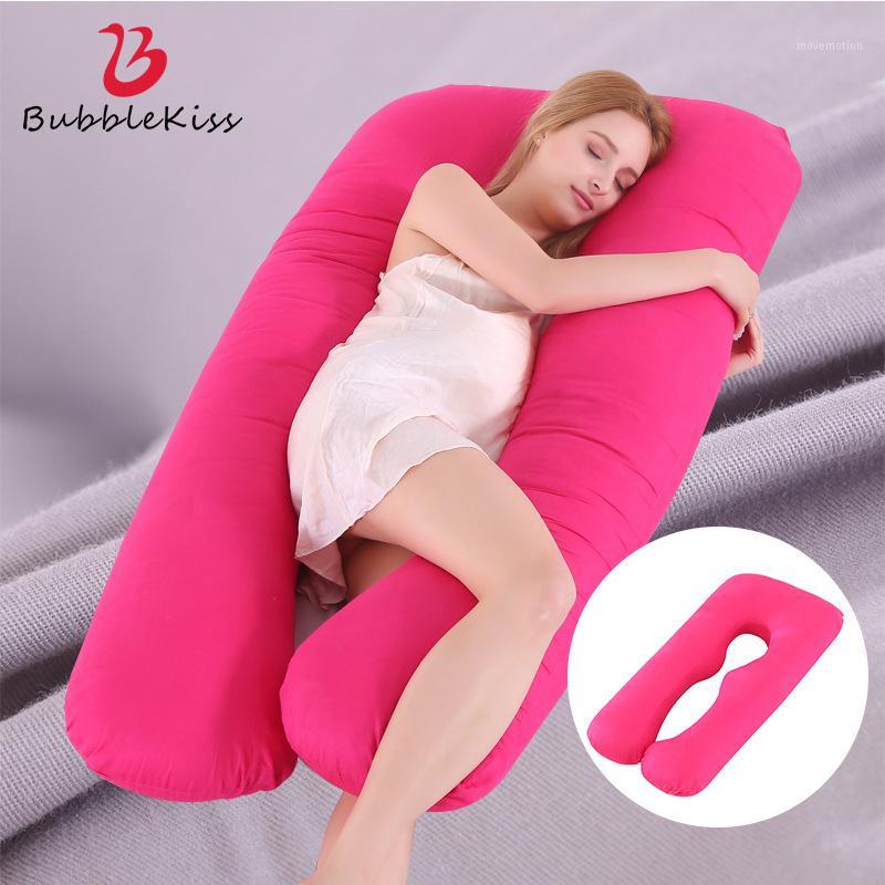 

Bubble Kiss Pregnancy Pillow Side Sleeping Support Pillowcase U Shape Body Pillow Pregnant Women Maternity Throw Pillows1