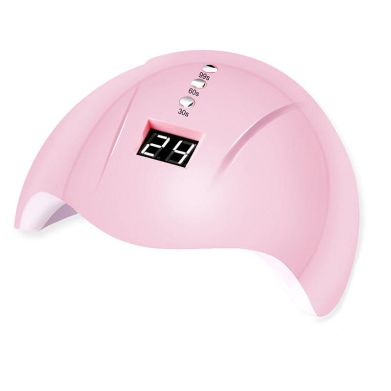 

36w Nail Dryer Lamp Nail Phototherapy Machine Smart Uv Led Quick-drying Lamp Uv Baking Portable Dryer, Pink