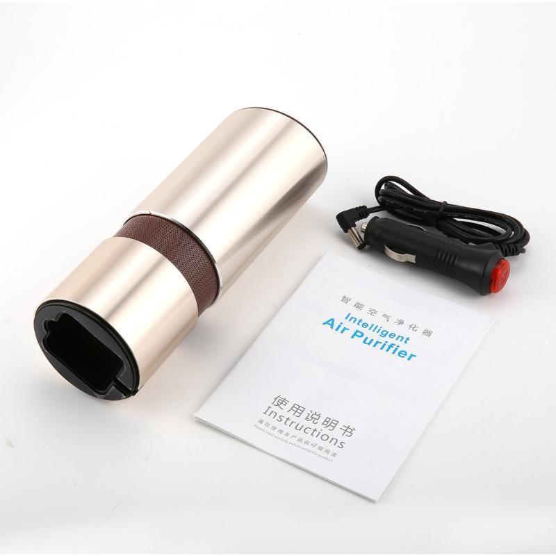 

12V Mini Car Fresh Anion Air Purifier Filter Auto Vehicle Freshener Cleaner Negative Ions Odor PM2.5 Eliminator Home Office1