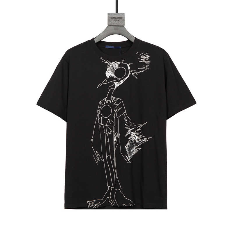 

Fashion Men Women T Shirt for Summer 2021 New Arrival Mens Printed T Shirts Casual Streetwear Womens Tees Tops Clothing, Black