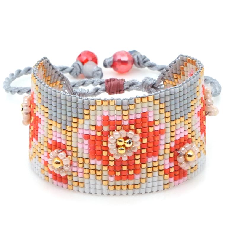 

Go2boho Flower Jewelry Women Bracelet MIYUKI Pulseras Mujer 2021 Cuff Bracelets Handmade Woven Bohemian Fashion Jewellery