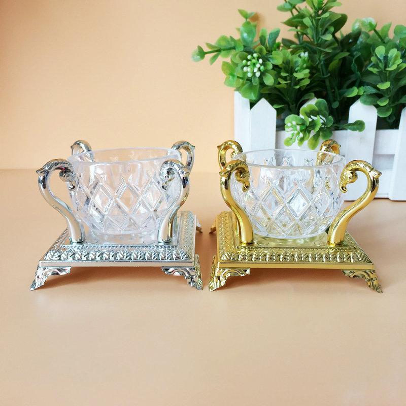 

Creative Sugar Box Salad Cup Seasoning Calendula Golden Silver candy Box european personality favor gift