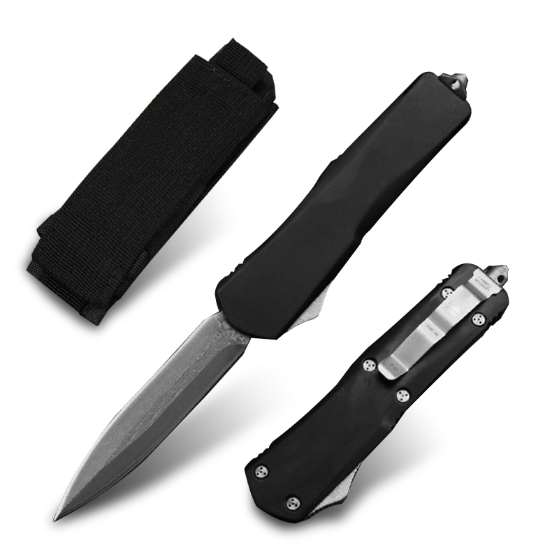 

Tactical Front Automatic Knives Damascus Steel OTF Military Survival Combat Knife Camping Outdoor Hunting Knife Skinning Folding Blade Pocket Knifes EDC Tool