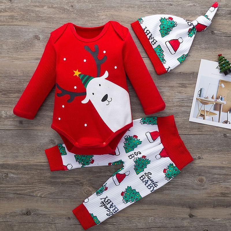 

2020 Christmas Baby Girls Clothes My First Christmas Bodysuit for Newborns Infants Gifts Clothes Set Red Happy New Year Clothing1, Red christmas suit