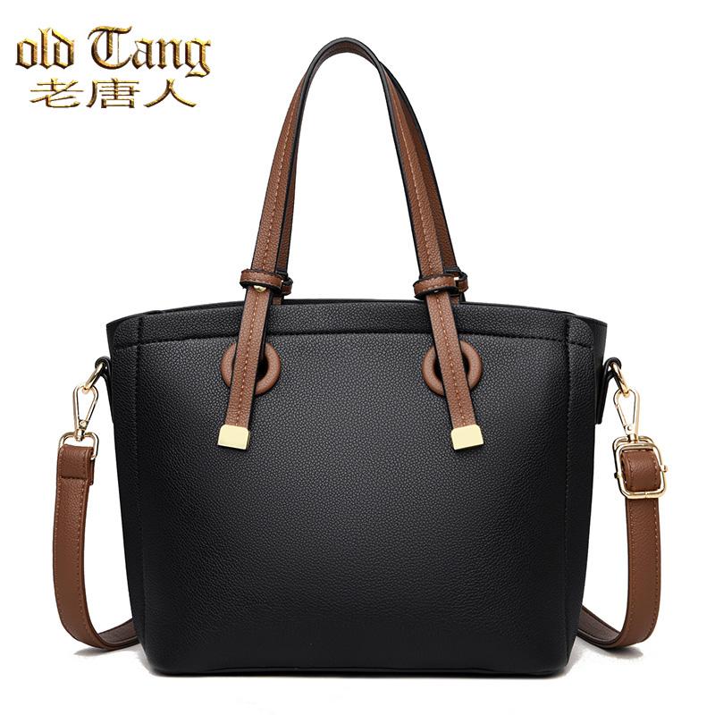 

Shoulder Bags OLD TANG Pu Leather For Women 2021 Designer Large Capacity Outing Handbags Ladies Sac A Main, Black