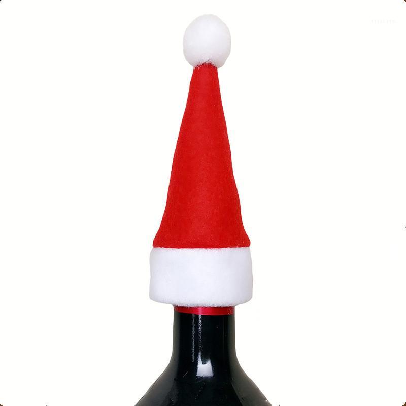 

10pcs Christmas Decoration Supplies for home Mini Hat Tableware Cutlery Dining Table Decor Fork Pocket Candy Bag Storage Tool1