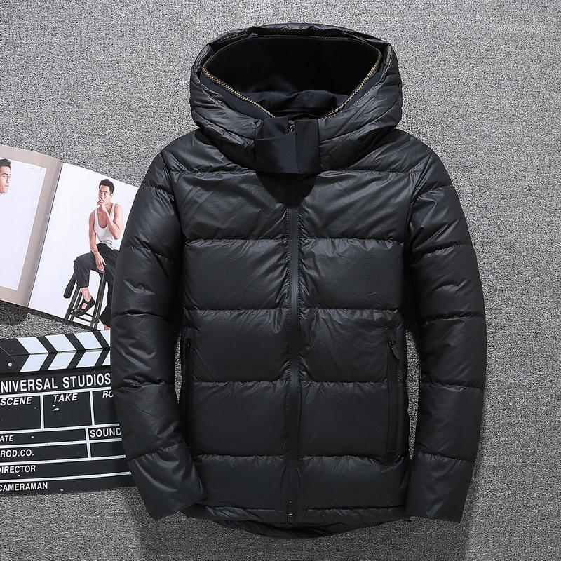 

Winter Thick warm Men Double Hooded black Slim down jacket man thickening cold Casual White duck down Outwear coat parka1