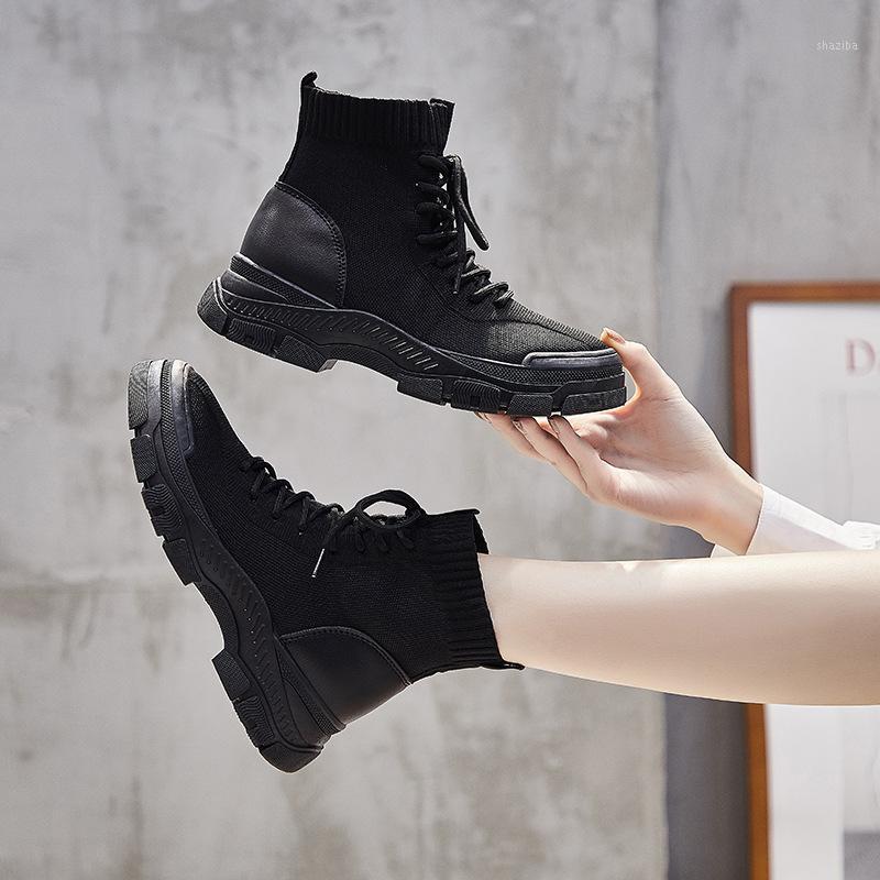 

NEW weav Women Boots High Quality Leather Platform Winter Boot Casual Motorcycle Woman Shoes Fashion Women Boots1, Black