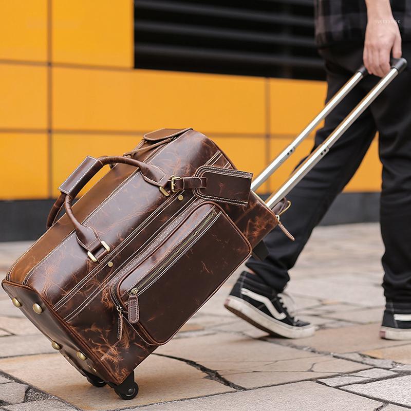 

Fedex ship Full Grain Leather Travel Bag Retro Travel Luggage Bag Tote Duffle Large Weekender1, Custom coffee