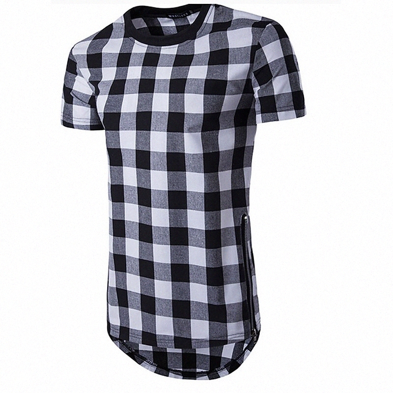 T-shirt Unisexe T-shirt T-shirt Plaid Graphic rond Rond Daily Sports Sports courts à manches courtes Basic Classic Blue Black rouge M7ze #