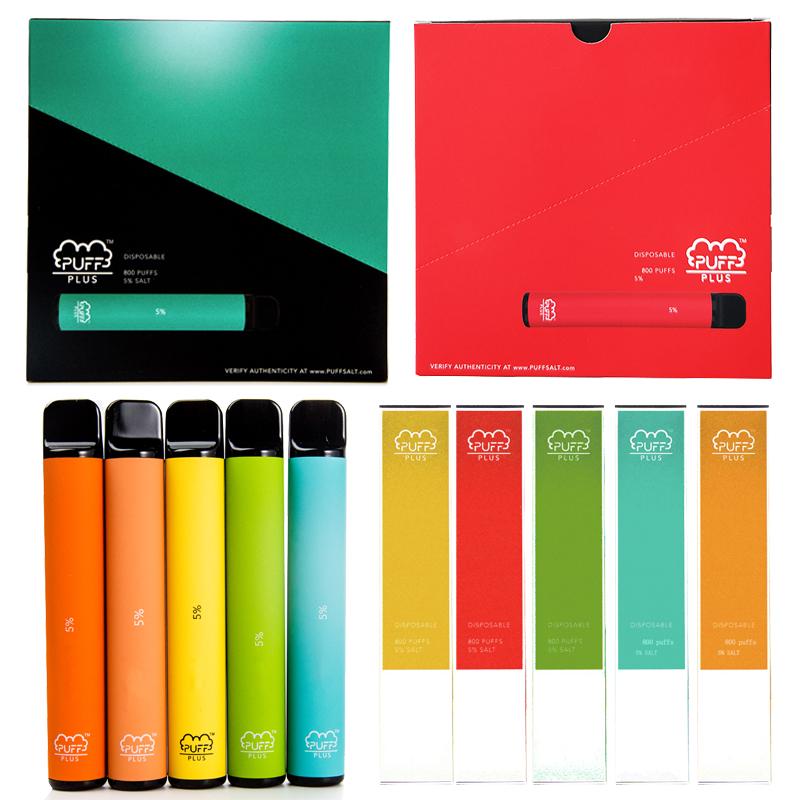 

Newest Puff Bar Plus Disposable Device 550mAh Battery 800+ Puffs 3.2ml Pod Pre-Filled Vape puff bar plus bang xxl DHL FREE SHIPPING