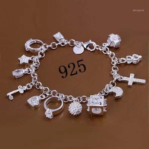 

Charm Bracelets Krasivaya Trendy Sliver 13 Charms Bracelet Wholesale For Women Jewelry1