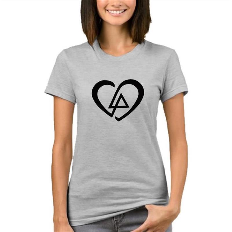 

new fashion love linkin park letters print t shirt for women short sleeve cotton t shirt women tshirt cotton graphic, White
