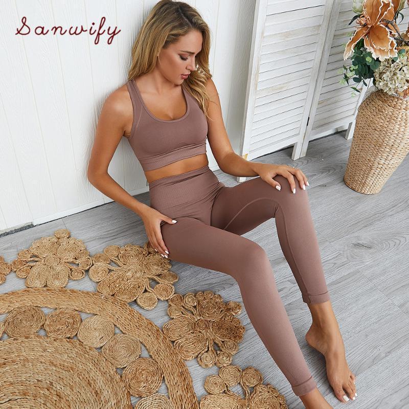 

Gym 2 Piece Set Workout Clothes For Women Yoga Set Solid Color Fitness Leggings Sportswear Woman Yoga Wear Sport Bra And Pants1, Purple