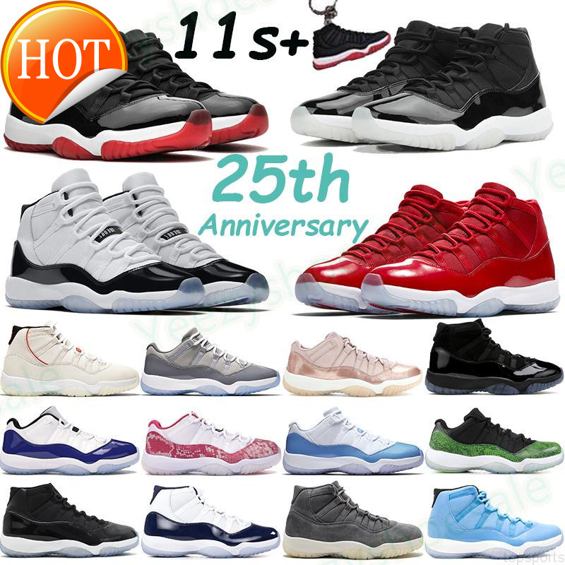 

2022 Jubilee 25th Anniversary Mens 11 11s Basketball Shoes Bred Space Jam Legend Blue Platinum Tint Heiress Black Pinnacle Grey Men Women H