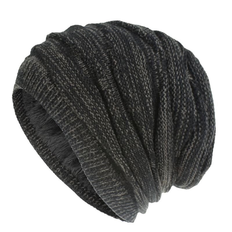 

Mixed Color Baggy Beanies For Men Winter Cap Women's Outdoor Bonnet Skiing Hat Female Soft Acrylic Slouchy Knitted Hat For Boys