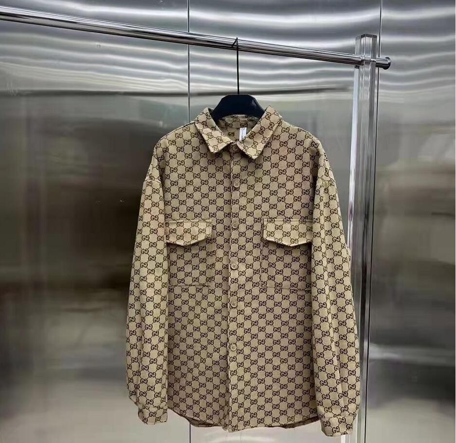 

2022GG Men Jackets Oversized Denim Shirts Men' Fashion G Oversize Long Sleeves Dress Shirt for Man Clothing Casual Jacket, 01