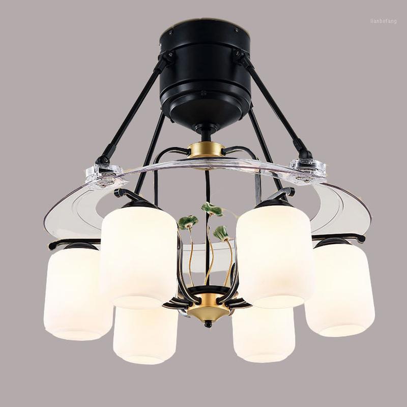 

Ceiling Fan Light New Chinese Led Invisible Fan Light Household Antique1